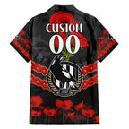 Custom Magpies Football Family Matching Tank Maxi Dress and Hawaiian Shirt ANZAC Lest We Forget