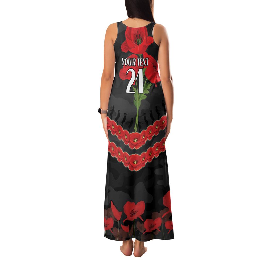 Custom Magpies Football Family Matching Tank Maxi Dress and Hawaiian Shirt ANZAC Lest We Forget