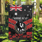 Custom Magpies Football Garden Flag ANZAC Lest We Forget