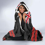 Custom Magpies Football Hooded Blanket ANZAC Lest We Forget