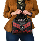 Custom Magpies Football Shoulder Handbag ANZAC Lest We Forget