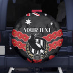 Custom Magpies Football Spare Tire Cover ANZAC Lest We Forget