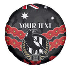 Custom Magpies Football Spare Tire Cover ANZAC Lest We Forget