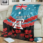 Custom Port Adelaide Power Football Blanket ANZAC Lest We Forget