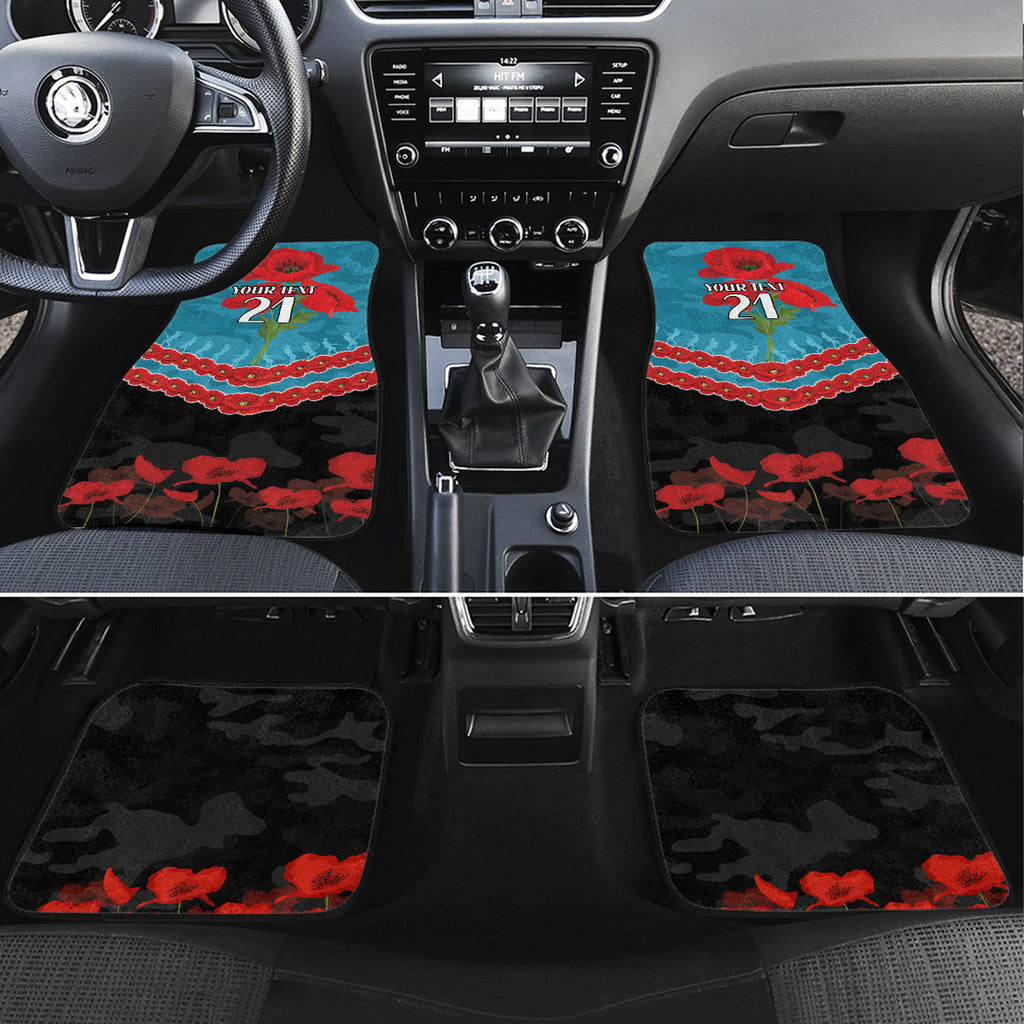 Custom Port Adelaide Power Football Car Mats ANZAC Lest We Forget