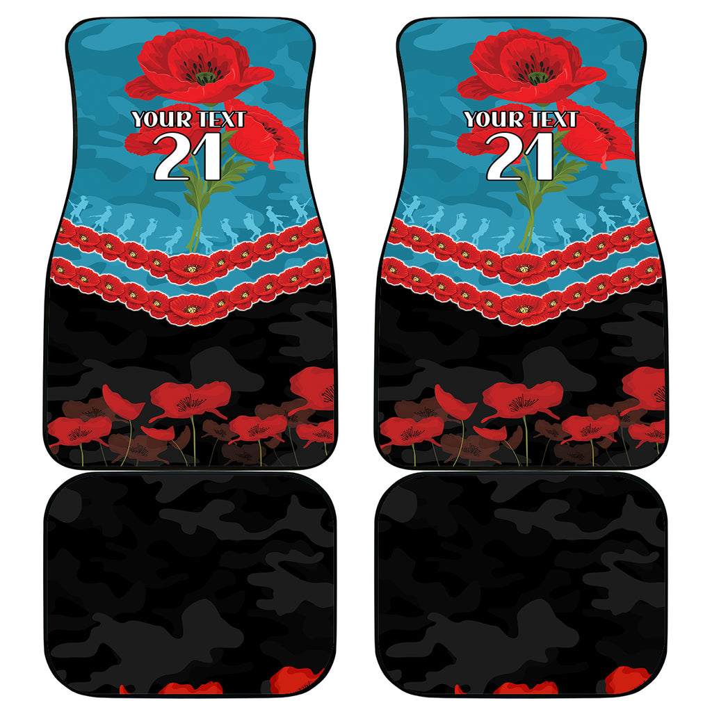 Custom Port Adelaide Power Football Car Mats ANZAC Lest We Forget