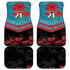 Custom Port Adelaide Power Football Car Mats ANZAC Lest We Forget