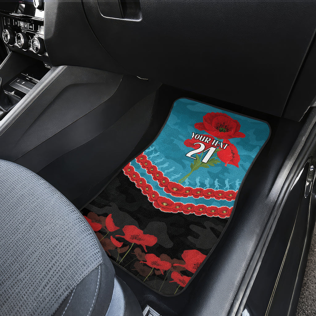 Custom Port Adelaide Power Football Car Mats ANZAC Lest We Forget
