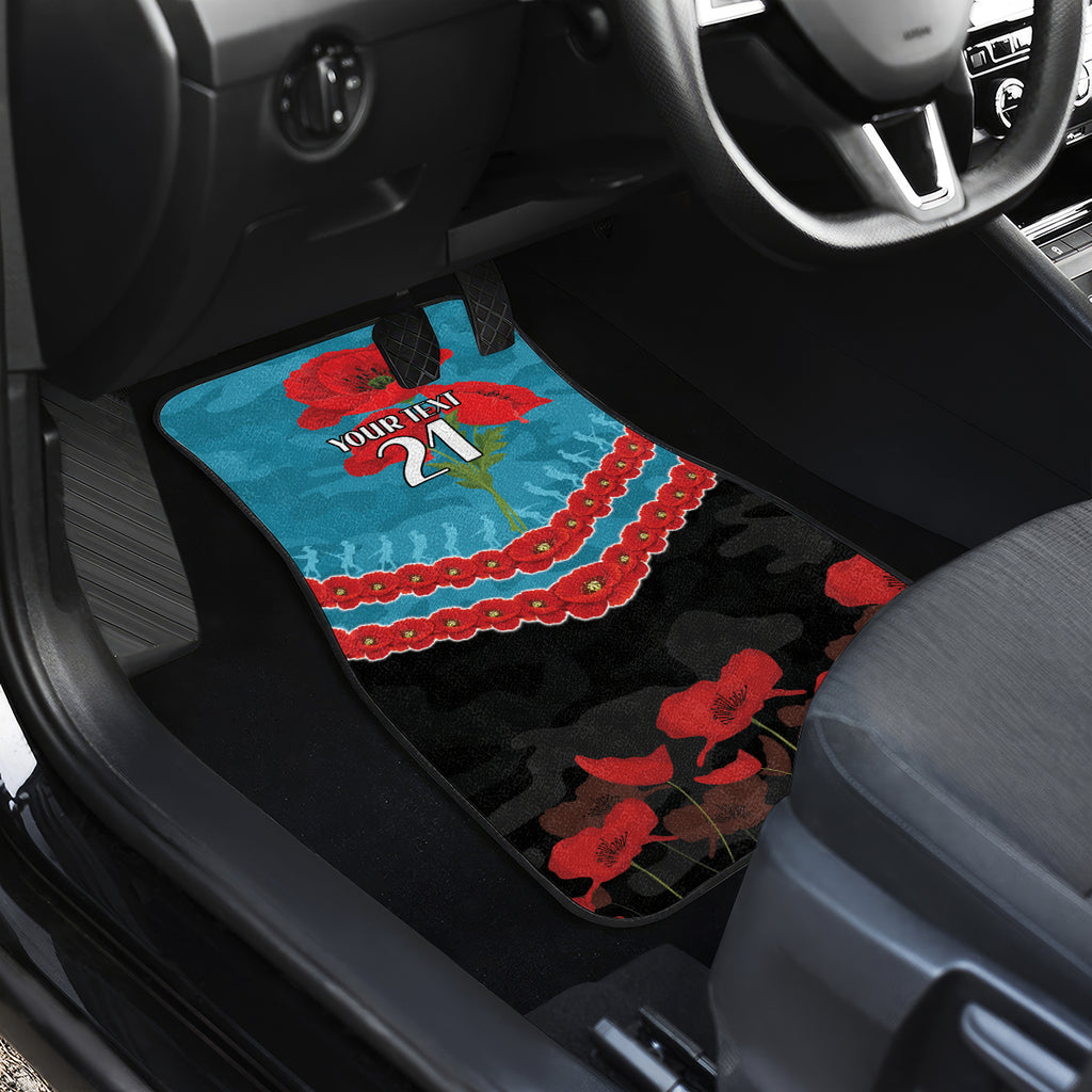 Custom Port Adelaide Power Football Car Mats ANZAC Lest We Forget