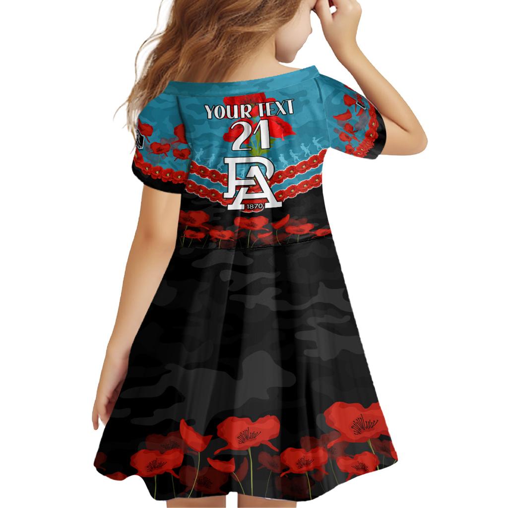 Custom Port Adelaide Power Football Family Matching Tank Maxi Dress and Hawaiian Shirt ANZAC Lest We Forget