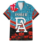 Custom Port Adelaide Power Football Family Matching Tank Maxi Dress and Hawaiian Shirt ANZAC Lest We Forget