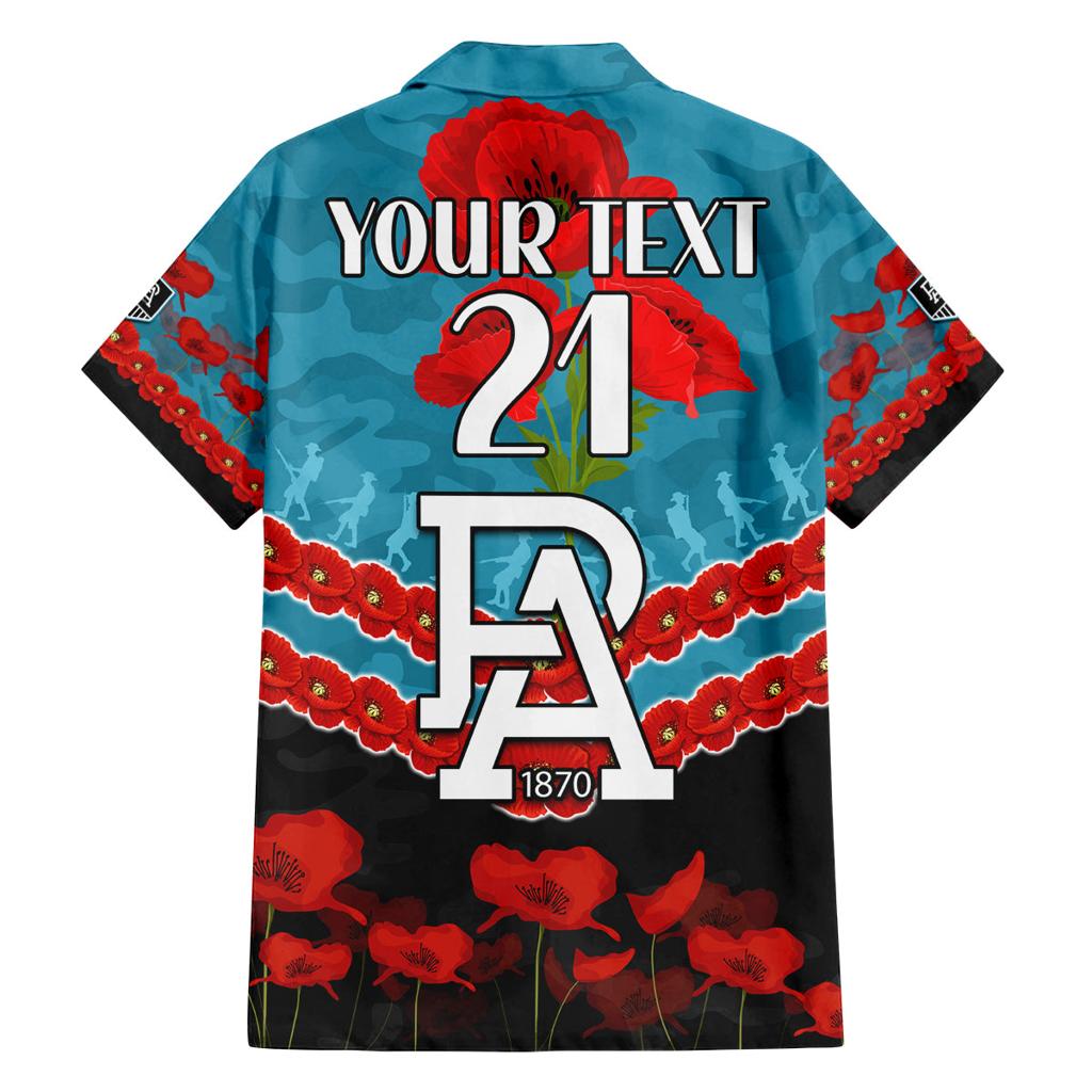 Custom Port Adelaide Power Football Family Matching Tank Maxi Dress and Hawaiian Shirt ANZAC Lest We Forget