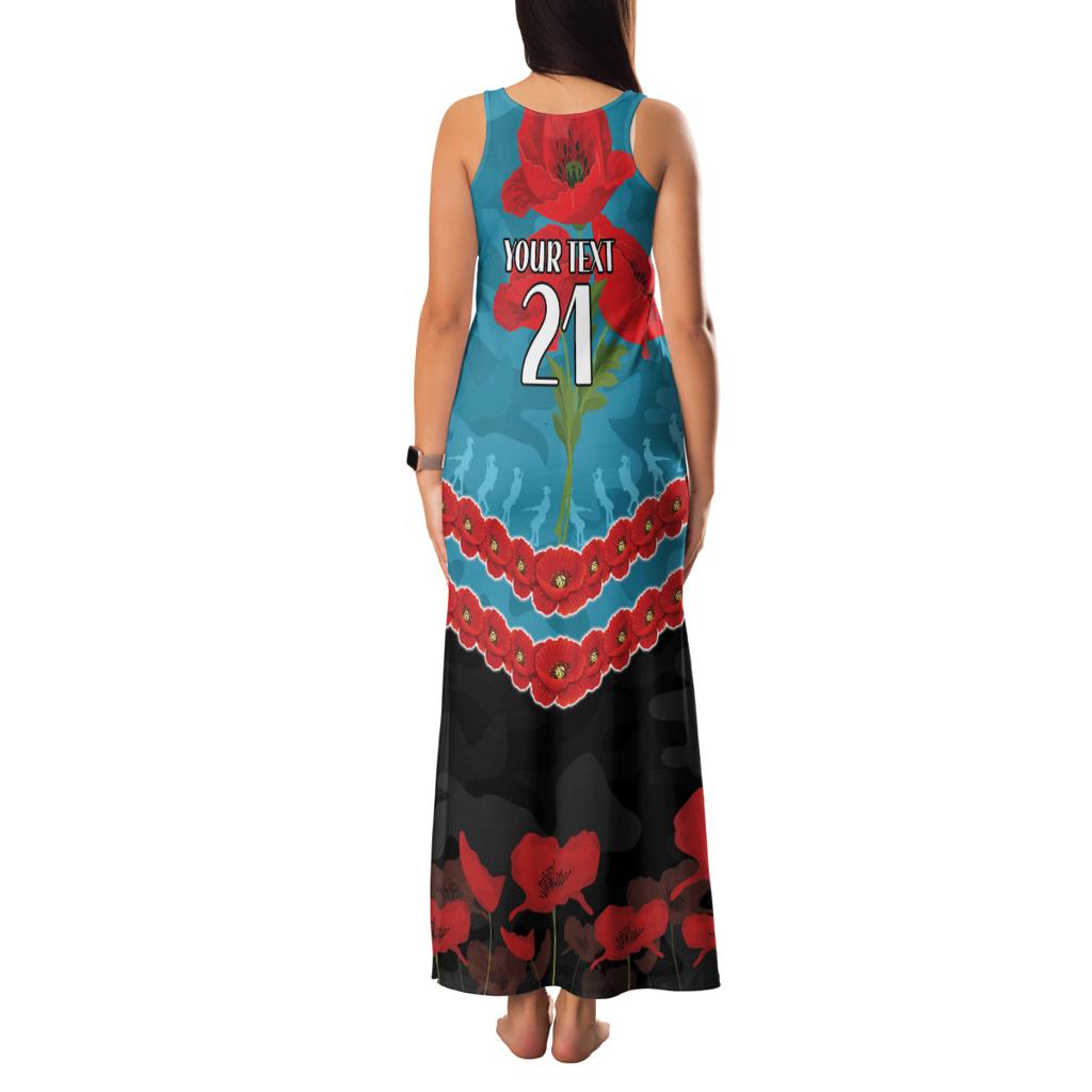 Custom Port Adelaide Power Football Family Matching Tank Maxi Dress and Hawaiian Shirt ANZAC Lest We Forget