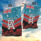 Custom Port Adelaide Power Football Garden Flag ANZAC Lest We Forget