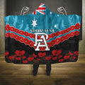 Custom Port Adelaide Power Football Hooded Blanket ANZAC Lest We Forget