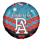 Custom Port Adelaide Power Football Spare Tire Cover ANZAC Lest We Forget