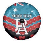 Custom Port Adelaide Power Football Spare Tire Cover ANZAC Lest We Forget