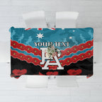 Custom Port Adelaide Power Football Tablecloth ANZAC Lest We Forget