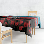 Custom Port Adelaide Power Football Tablecloth ANZAC Lest We Forget