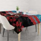 Custom Port Adelaide Power Football Tablecloth ANZAC Lest We Forget