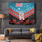 Custom Port Adelaide Power Football Tapestry ANZAC Lest We Forget