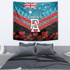 Custom Port Adelaide Power Football Tapestry ANZAC Lest We Forget