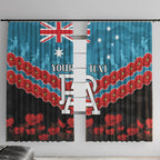 Custom Port Adelaide Power Football Window Curtain ANZAC Lest We Forget