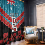 Custom Port Adelaide Power Football Window Curtain ANZAC Lest We Forget