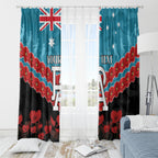 Custom Port Adelaide Power Football Window Curtain ANZAC Lest We Forget