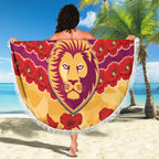 Custom Brisbane Lions Football Beach Blanket ANZAC Lest We Forget