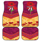 Custom Brisbane Lions Football Car Mats ANZAC Lest We Forget