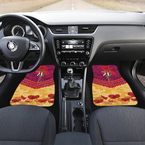 Custom Brisbane Lions Football Car Mats ANZAC Lest We Forget