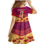 Custom Brisbane Lions Football Family Matching Mermaid Dress and Hawaiian Shirt ANZAC Lest We Forget