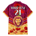 Custom Brisbane Lions Football Family Matching Off Shoulder Maxi Dress and Hawaiian Shirt ANZAC Lest We Forget