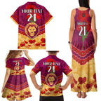 Custom Brisbane Lions Football Family Matching Tank Maxi Dress and Hawaiian Shirt ANZAC Lest We Forget