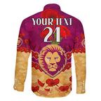 Custom Brisbane Lions Football Family Matching Tank Maxi Dress and Hawaiian Shirt ANZAC Lest We Forget