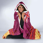 Custom Brisbane Lions Football Hooded Blanket ANZAC Lest We Forget
