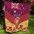 Custom Brisbane Lions Football Quilt ANZAC Lest We Forget