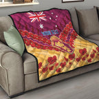 Custom Brisbane Lions Football Quilt ANZAC Lest We Forget