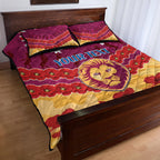 Custom Brisbane Lions Football Quilt Bed Set ANZAC Lest We Forget