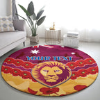Custom Brisbane Lions Football Round Carpet ANZAC Lest We Forget
