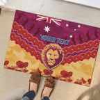 Custom Brisbane Lions Football Rubber Doormat ANZAC Lest We Forget
