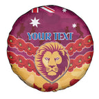 Custom Brisbane Lions Football Spare Tire Cover ANZAC Lest We Forget