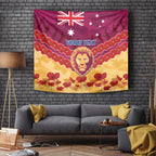 Custom Brisbane Lions Football Tapestry ANZAC Lest We Forget