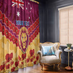 Custom Brisbane Lions Football Window Curtain ANZAC Lest We Forget