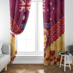Custom Brisbane Lions Football Window Curtain ANZAC Lest We Forget