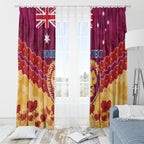 Custom Brisbane Lions Football Window Curtain ANZAC Lest We Forget