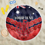 Custom Demons Football Beach Blanket ANZAC Lest We Forget