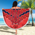 Custom Demons Football Beach Blanket ANZAC Lest We Forget