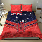Custom Demons Football Bedding Set ANZAC Lest We Forget